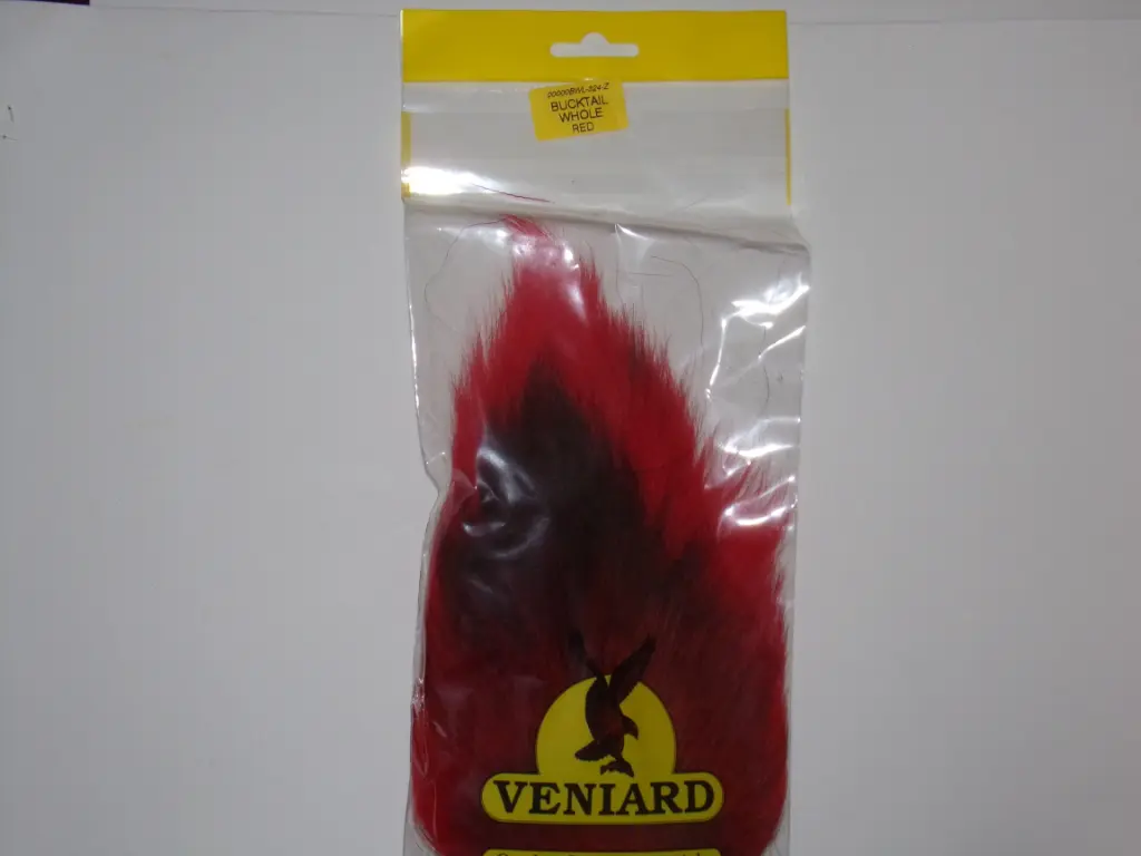 [00005685] Veniard Deer Hair Bucktail (Red, Full)